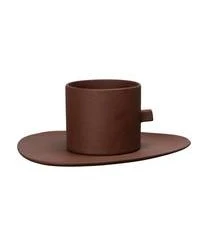 ByOn Kaffeetassen Mit Untertassen Clay, 2 Stück